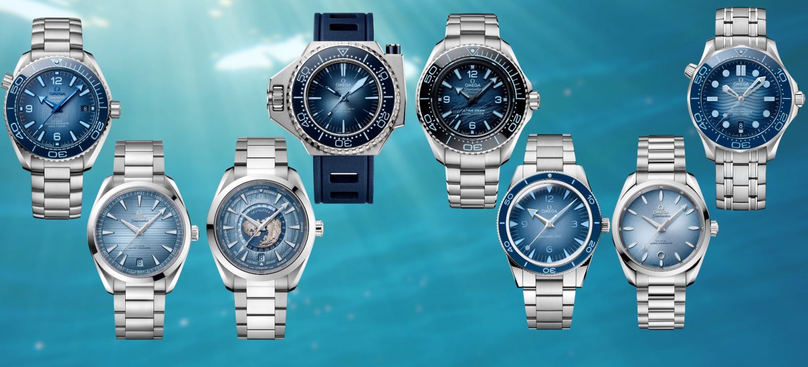 đồng hồ omega seamaster summer blue